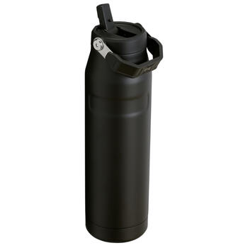 Termopudele ar salmiņu The IceFlow Bottle Flip Straw 2.0 1,06L melna 2.0 (2812111063)