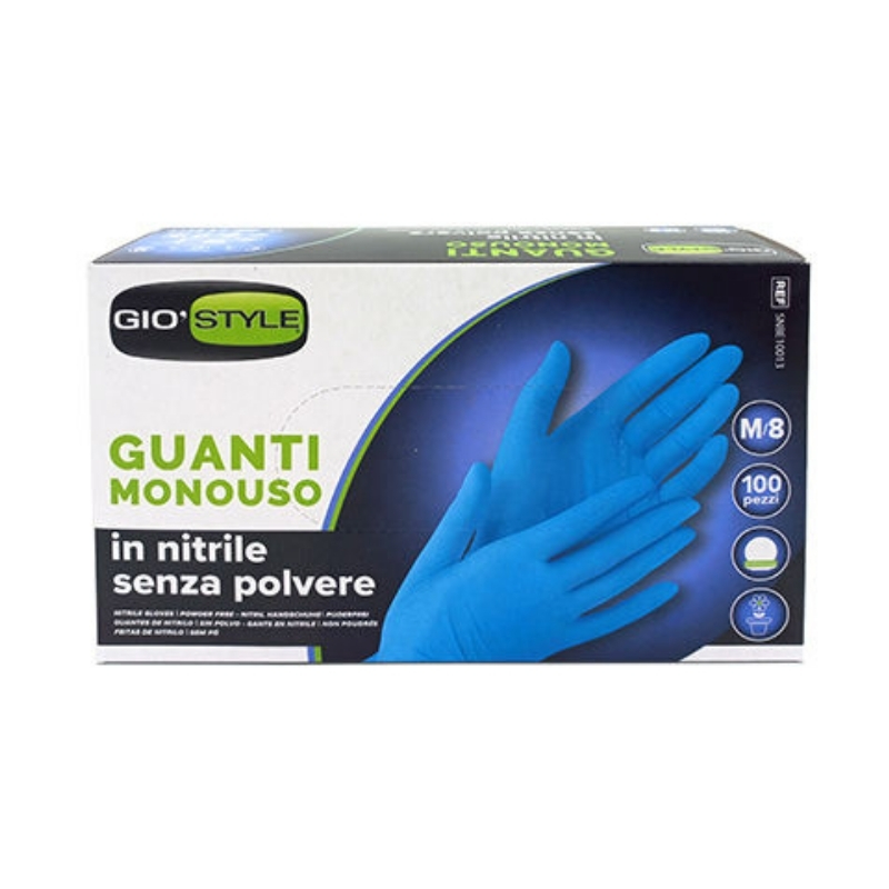 Nitrila cimdi vienreizlietojamie 100 gab. zili M izmērs 24x9,5x0,05cm (115992027)