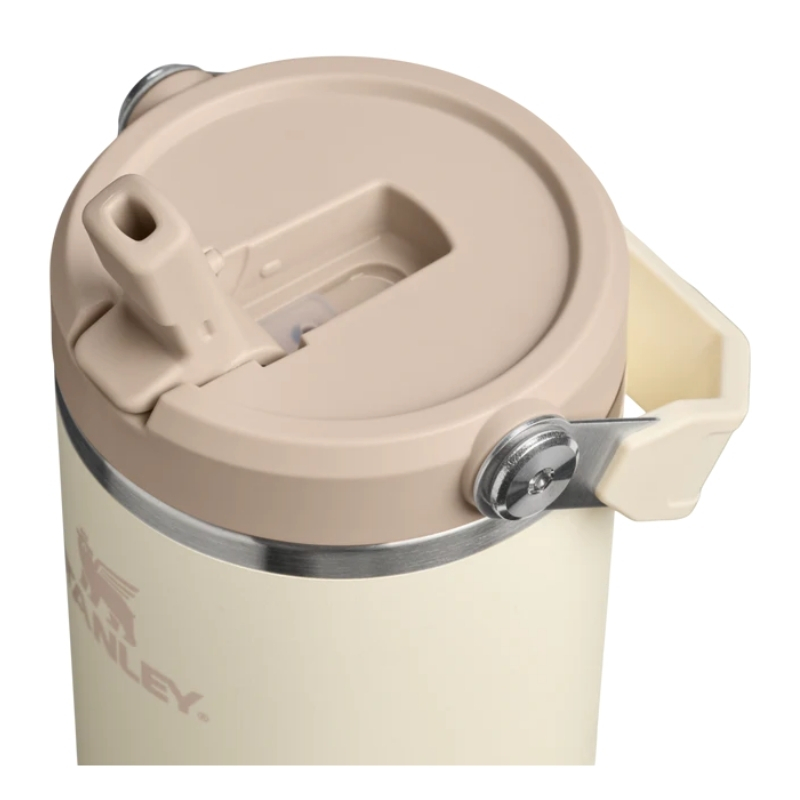 Termokrūze ar salmiņu The IceFlow Flip Straw 2.0 Tumbler 0,89L krēmkrāsā (28134240197)