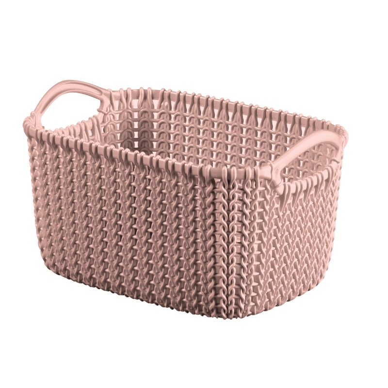 Grozs Knit XS taisnstūris 3L 25x18x14cm rozā (0803675204)