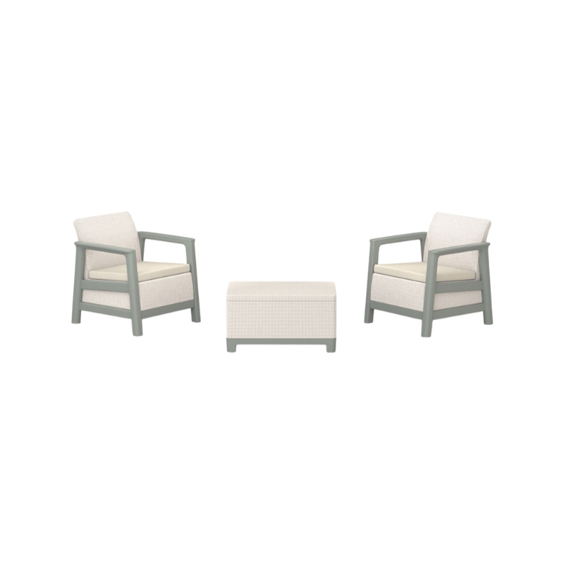 Комплект садовой мебели Scandi Linea Balcony Set серый галька/шалфейный оттенок камня (29214643ECP)