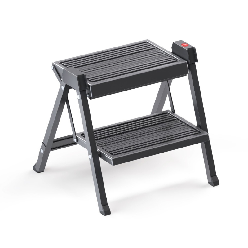 Pakāpienu soliņš salokāms StepFix / tērauda / 2 pakāpieni / melns (034410001)