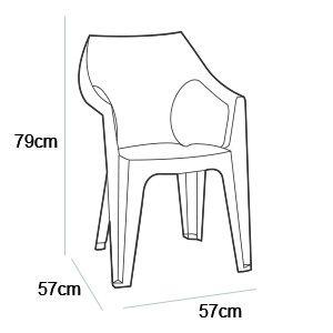 Dārza krēsls Dante Low Back brūns (29187058599)