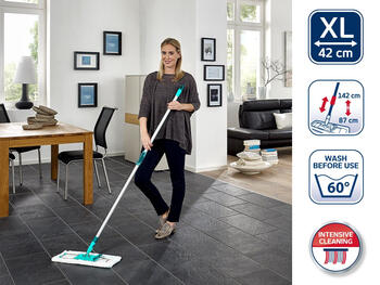LEIFHEIT Швабра для пола с телескопической ручкой Profi XL micro duo 42cм (1055049)