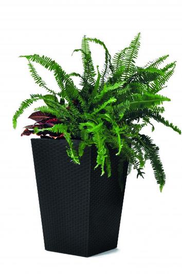 Puķu pods Rattan Planter S 23,6L pelēks (29192300939)
