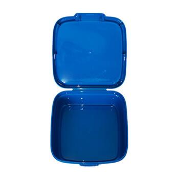Pārtikas uzglabāšanas trauks kvadrātveida 0,9L Snap Box zils/kawaii (0802268W73)
