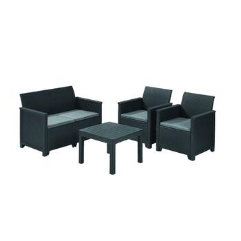 Комплект садовой мебели Elodie 2 Seater Sofa Set со столиком Classic grey (29209485939)