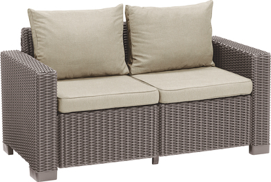 Dārza dīvāns divvietīgs California 2 Seater Sofa bēšs (29193539587)