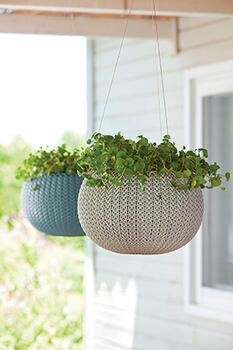 Горшок для цветов подвесной Cosy S With Hanging Set бежевый (29201493506)