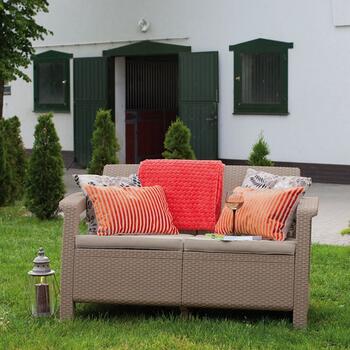 Садовый диван двухместный Corfu Love Seat бежевый (29197359587)