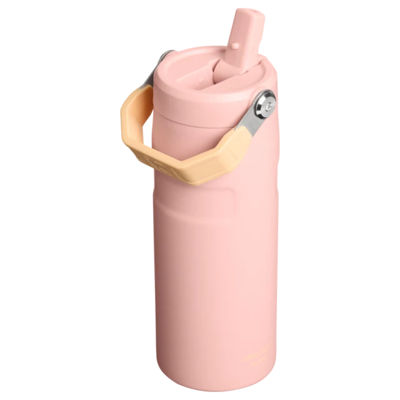 Termopudele ar salmiņu The IceFlow Bottle Flip Straw 2.0 0,47L persiku rozā (28121100215)