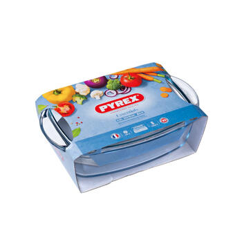 Stikla trauks ar vāku 6,5L taisnstūrveida Essentials 36x22x15cm  (33466A)