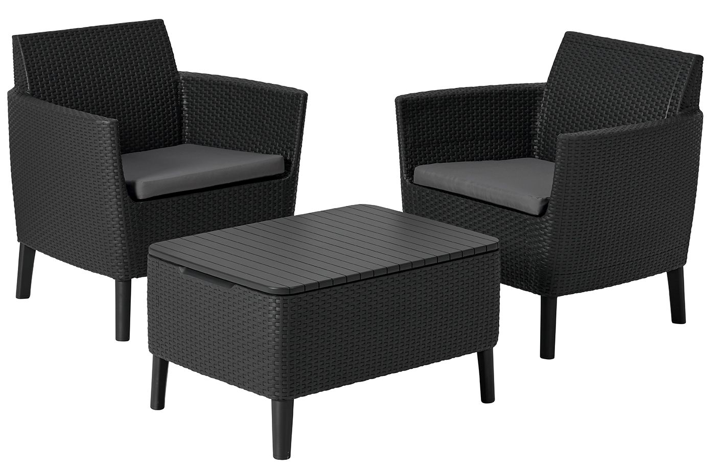 Комплект садовой мебели Salemo Balcony Set серый (29205935939)