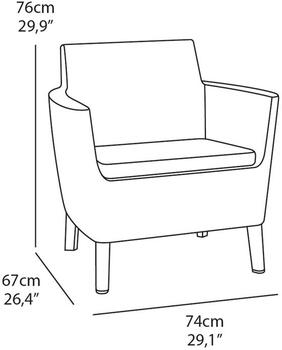 Садовая мебель Salemo Balcony Set коричневая (29205935599)