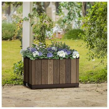 Puķu pods Deco Rectangle Planter Walnut (29213624533)