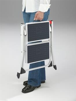 Pakāpienu soliņš salokāms MK60 StandardLine / tērauda / 2 pakāpieni / balts (034310001)