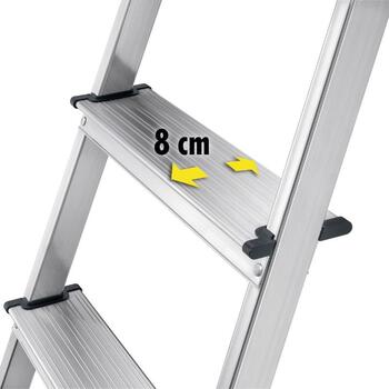 Kāpnes mājsaimniecības L60 StandardLine / alumīnija / 3 pakāpieni (038160307)