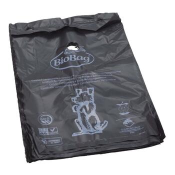 Пакеты для собачьих экскрементов компостируемые BioBag Dog в коробке (50 шт. в коробке) 20 мкр. 20x32 см, черные (35187280)