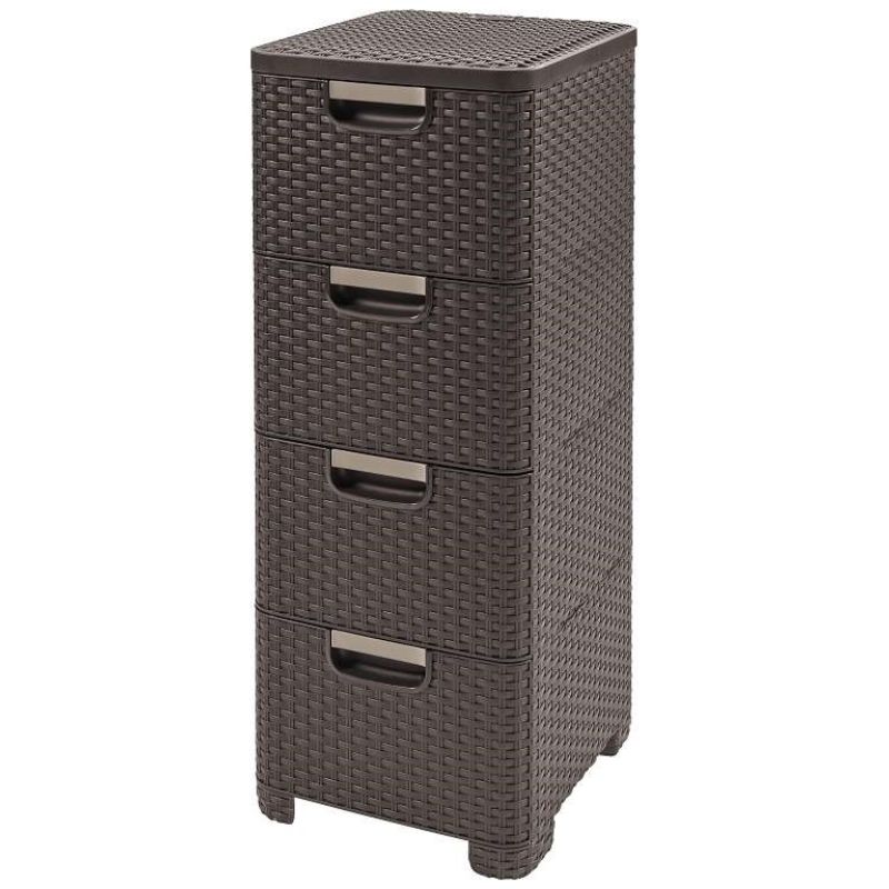Комод с 4 ящиками Style 33x38x79cм темно-коричневый (0806605210)