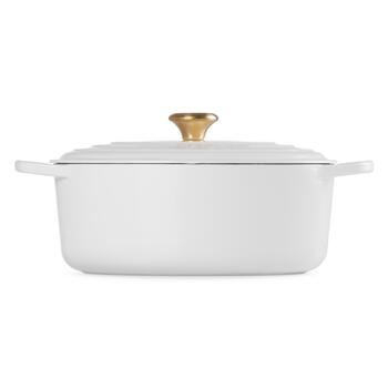 Le Creuset Кастрюля чугунная овальная 31см/6,3л белая (02727249)