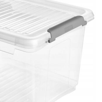 Kaste ar vāku clipbox Leonie 37,5x28,5x23,5cm 16,6L caurspīdīga (0611159004)