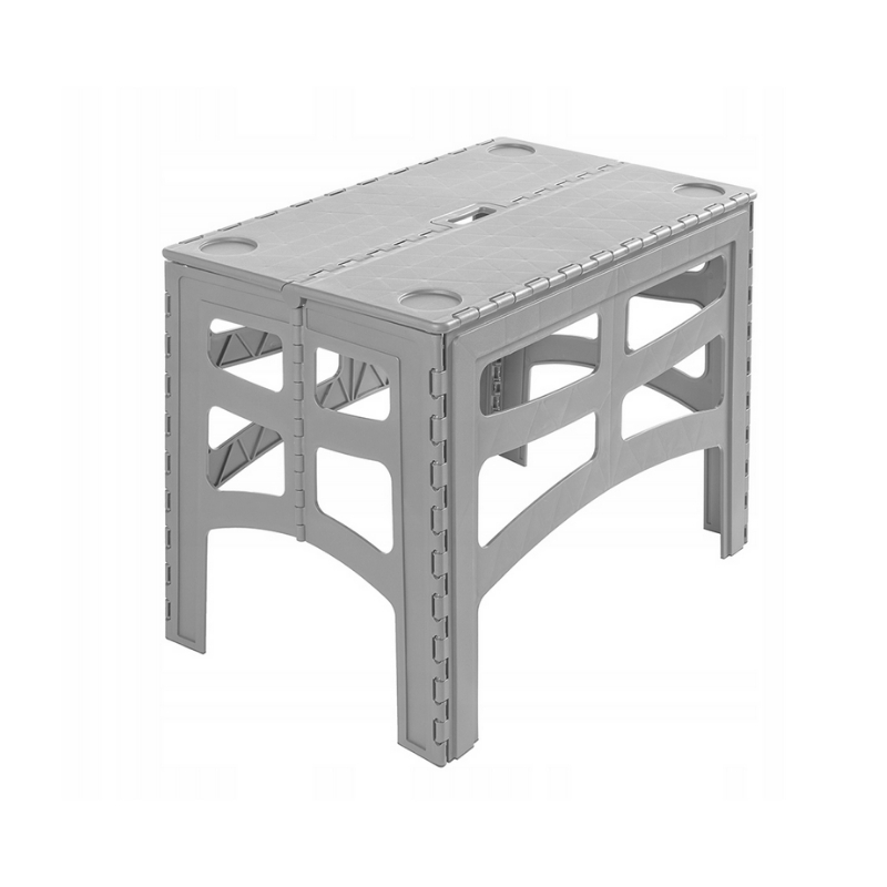 Складной уличный стол L грузоподъемностью до 80 кг Timo 70x45x55см серый (0610657130)