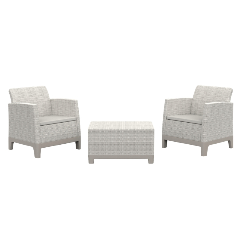 Комплект садовой мебели Scandi Forma Balcony Set, цвет галька/светло-бежевый (29214711ECO)