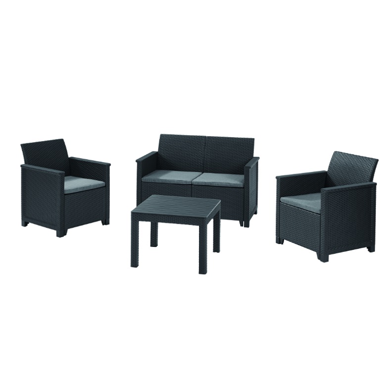 Комплект садовой мебели Elodie 2 Seater Sofa Set со столиком Classic grey (29209485939)