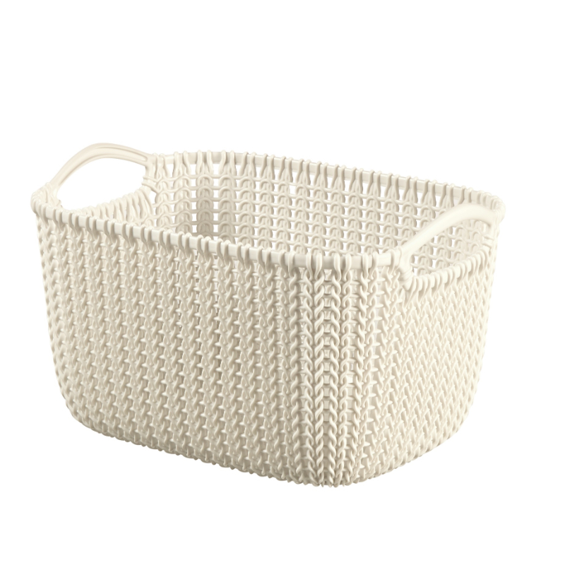 Grozs Knit S taisnstūris 8L 30x22x17cm balts (0803674X64)