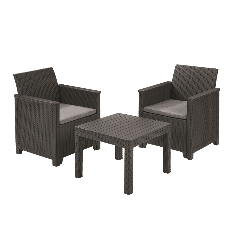 Комплект садовой мебели Elodie Balcony Set со столом Классический серый (29209482939)