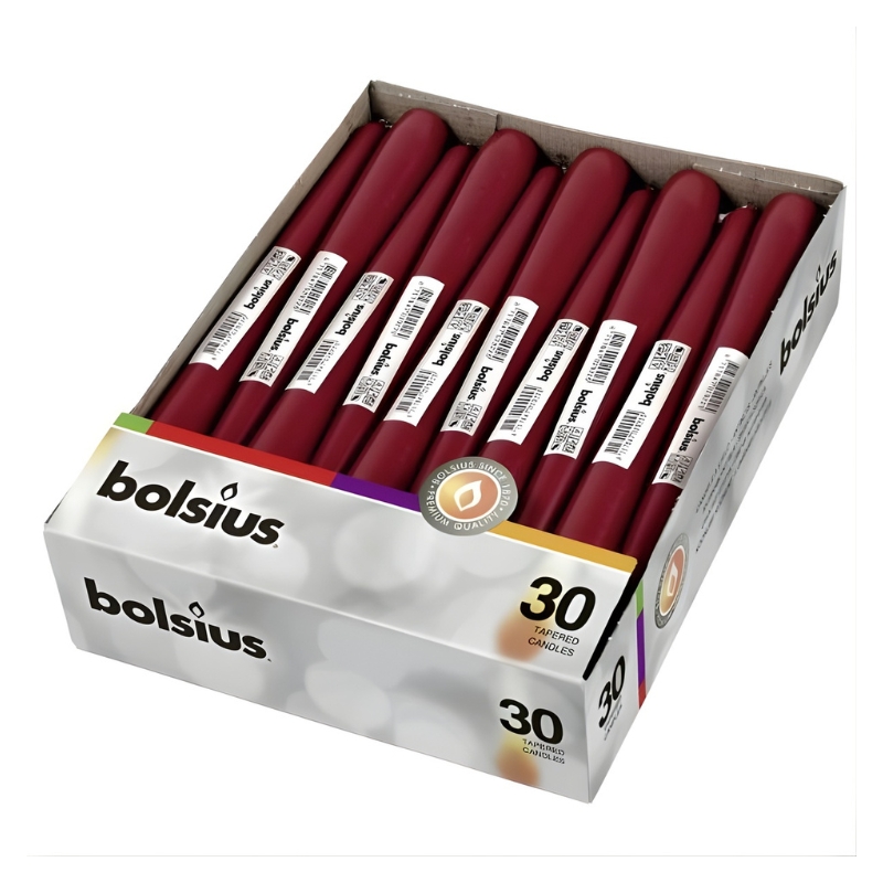 Galda svece 1gab. 245/24mm tumši sarkana (37359744)