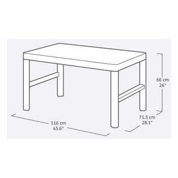 Садовый стол Lyon Table Rezolith (2 варианта конфигурации), бежевый (29202805C97)