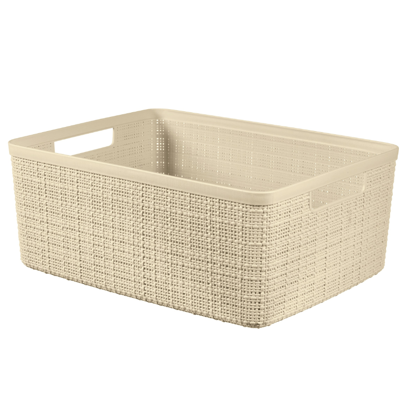 Корзина Jute M 12L 36x28x15см кремового цвета (0801905885)