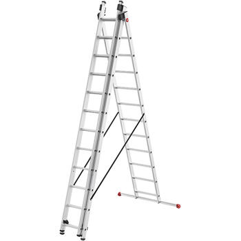 Kāpnes kombinējamās ProfiStep Combi / alumīnija / 3x12 pakāpieni (037312007)