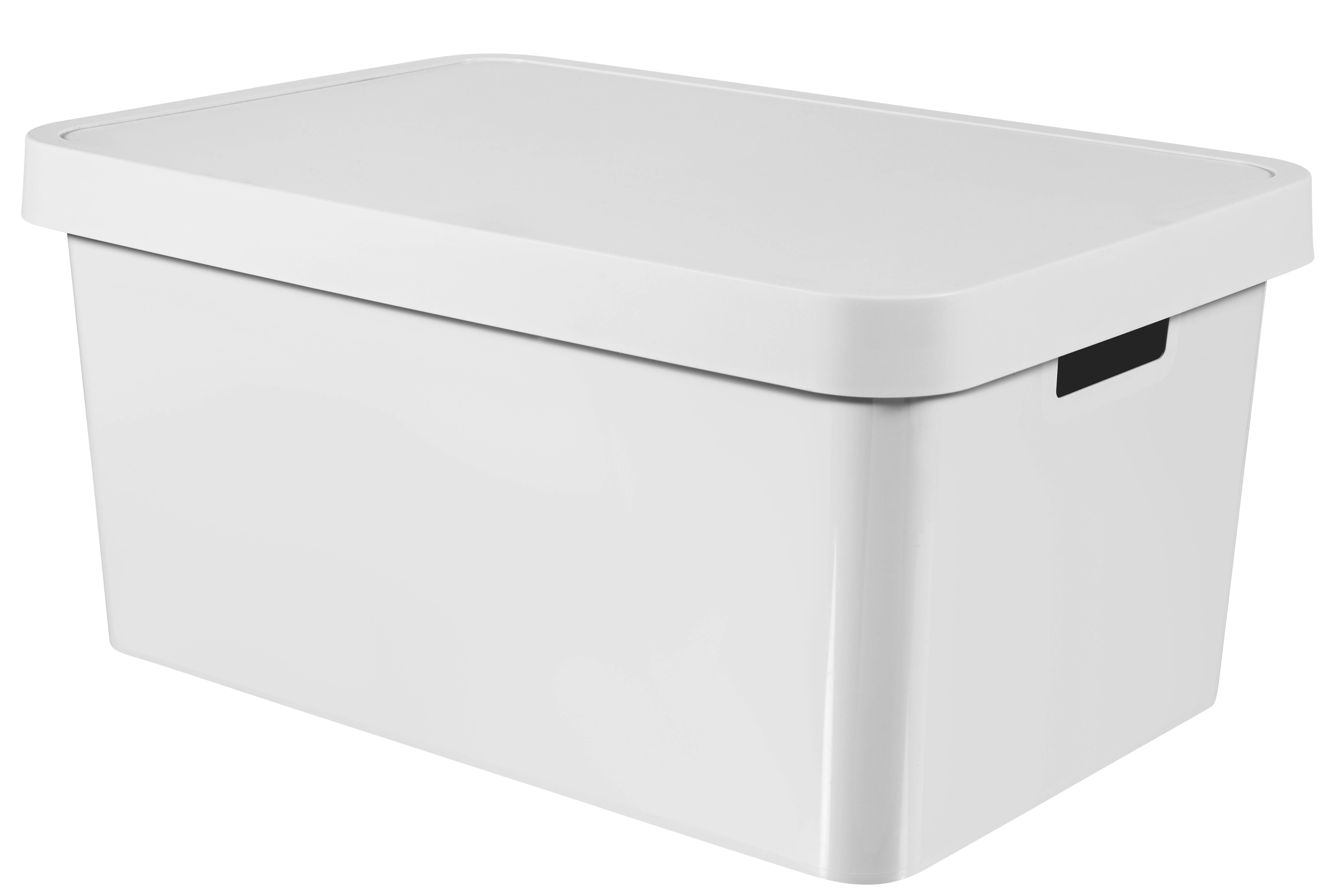 Коробка с крышкой Infinity Recycled 45L 56x39x27см белая (0801721N23)