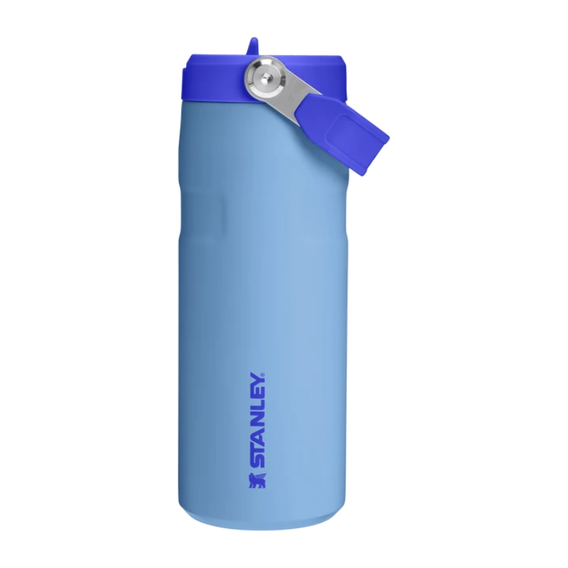Termopudele ar salmiņu The IceFlow Bottle Flip Straw 2.0 0,47L gaiši zila (28121100213)