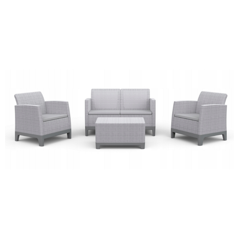Dārza mēbeļu komplekts Scandi Forma 2 Seater Set gaiši pelēks/tumša tērauda pelēks (29214708ECN)