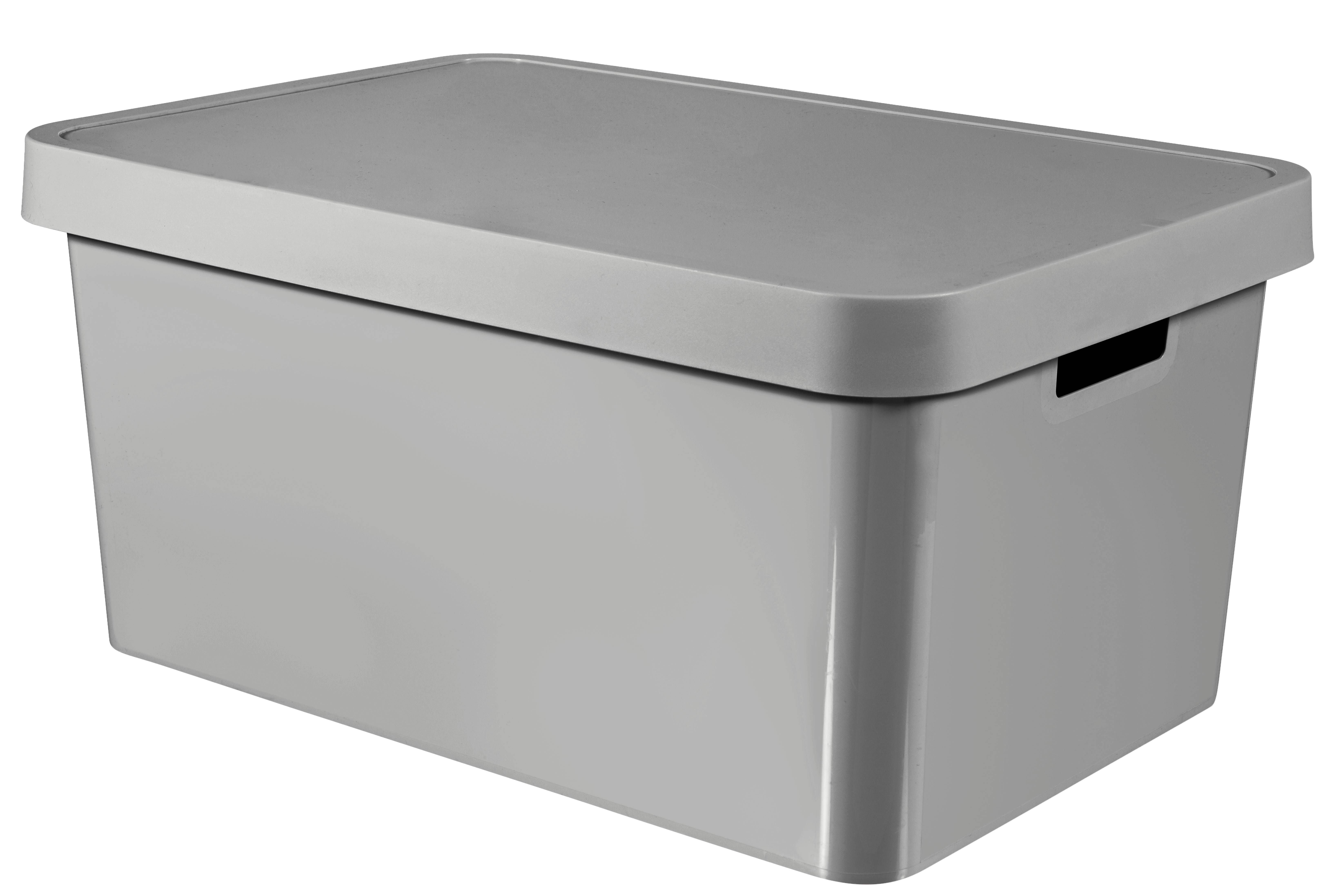 Коробка с крышкой Infinity Recycled 45L 56x39x27см серый (0801721099)