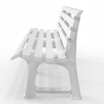 Скамейка садовая Olimpia 150x53x77 см белая (1689)