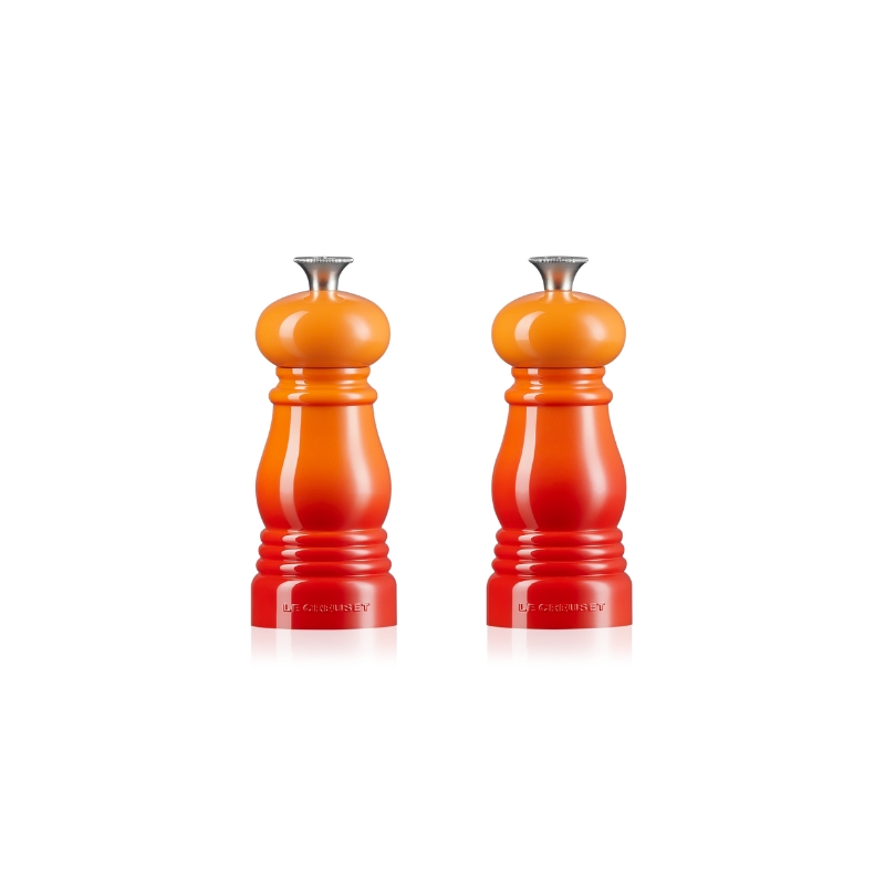 Le Creuset Sāls un piparu dzirnaviņu komplekts 11cm oranžs (02016562)