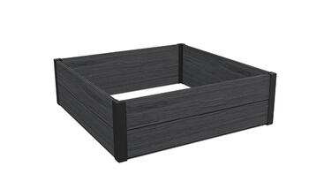 Бордюр квадратной клумбы Maple Square 106x106x32см серый (29209665939)