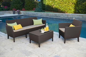 Dārza mēbeļu komplekts Salemo 3 Seater Set brūns (29205990599)