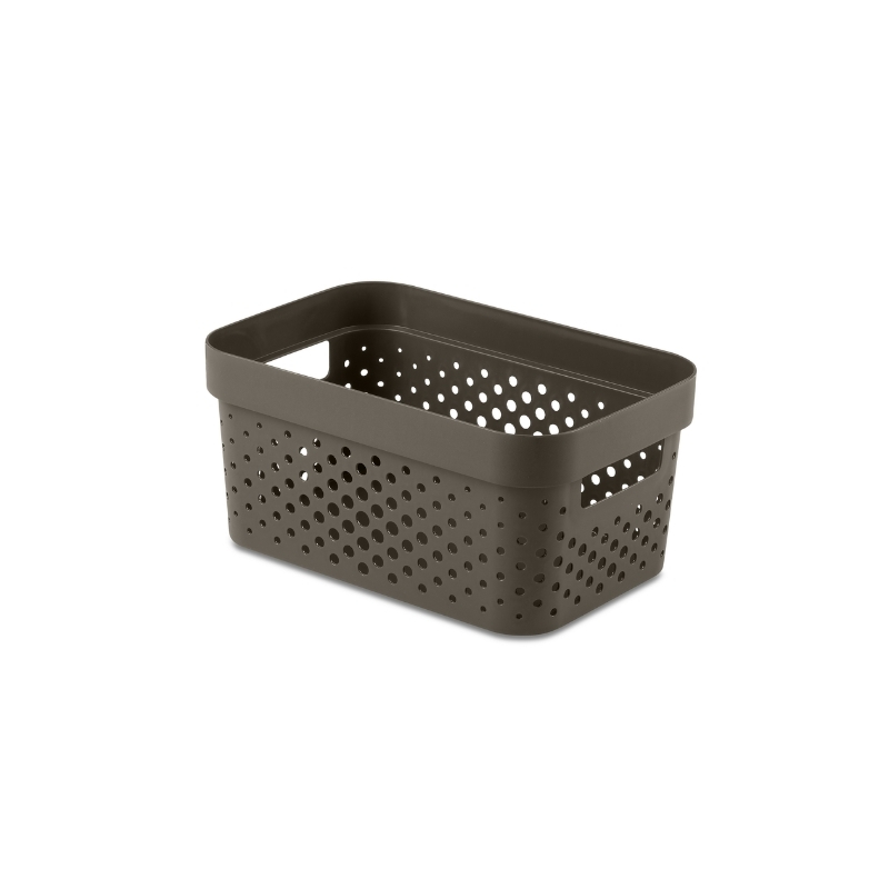 Коробка Infinity из переработанного пластика, 4,5 л, 27x19x12 см, коричневая. (0804747C74)