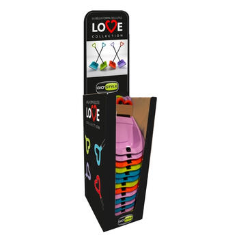 Резиновый совок для волос Love 24,5x27x85 см, ассорти, 4 цвета (115674004)