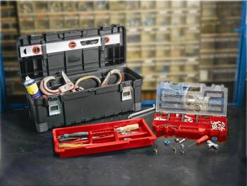 Instrumentu kaste ar organaizeru Hawk Tool Box 26" 66x28,7x26,6cm (30181010)