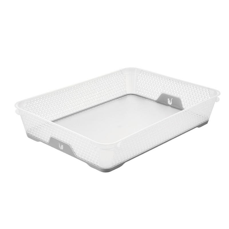 Groziņš mini A4 ar pretslīdes funkciju Jonas 36x26,5x7cm caurspīdīgs/pelēks (0610367130)