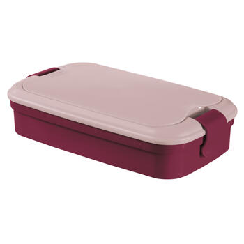 Pārtikas trauks taisnstūris ar galda piederumiem 1,4L Lunch&Go violets (0800768B35)