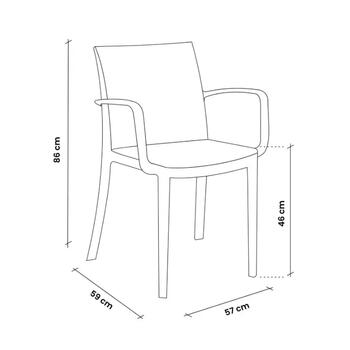 Садовый стул Верона Armchair коричневый (1691933)