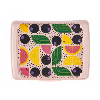 Контейнер для хранения продуктов deco-click-box mini 0.5L Carla “Fruits” 17x13x3.5cm розовый (0610694581338)