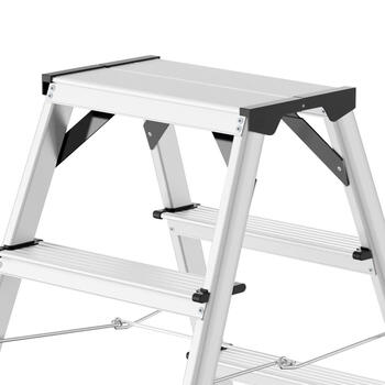Kāpnes divpusējās D60 StandardLine / alumīnija / 2x5 pakāpieni (038655007)